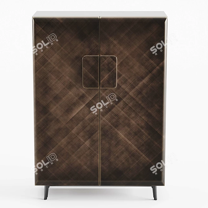 Elegant Tudor Sideboard by Cattelan Italia 3D model image 1