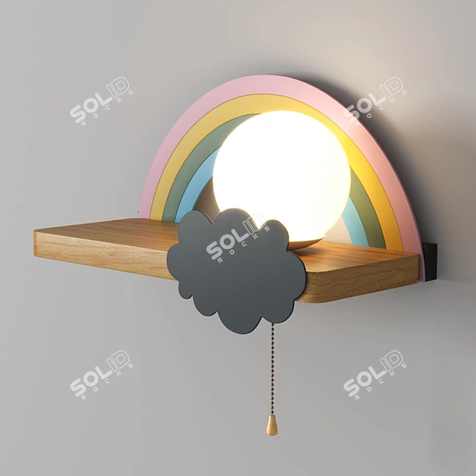 Rainbow Dreams Wall Light 3D model image 2