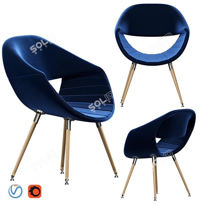 Crazy Little Perillo Chair: Compact Design, Maximum Comfort 3D model image 2