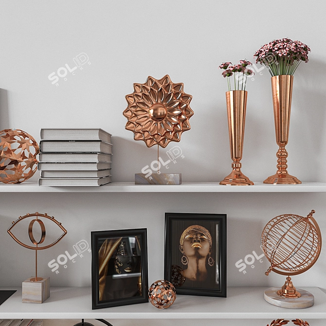 Modern Shelf Unit with Vray & Corona Renders 3D model image 2
