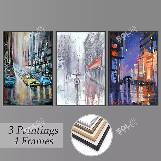 Versatile Wall Art Set: No 2398 3D model image 1