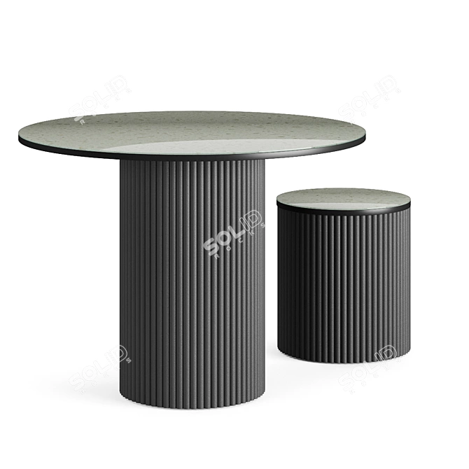 Marble Roll Table: Elegant and Versatile 3D model image 3