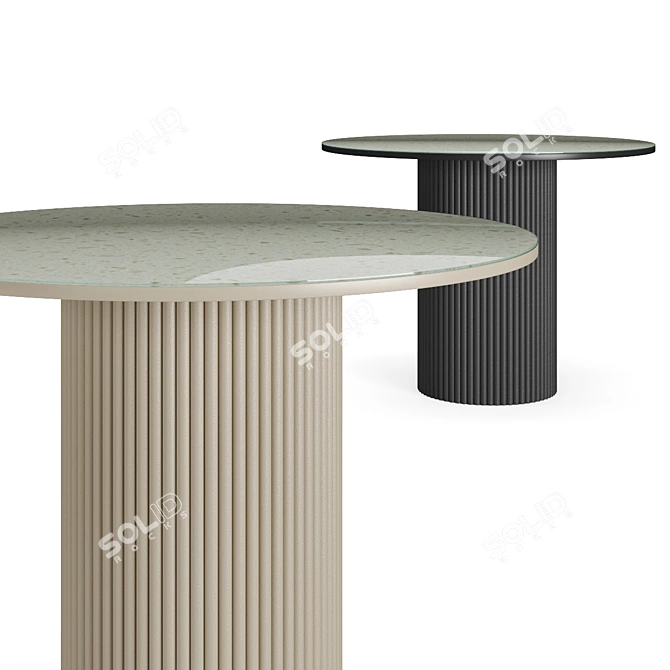 Marble Roll Table: Elegant and Versatile 3D model image 4