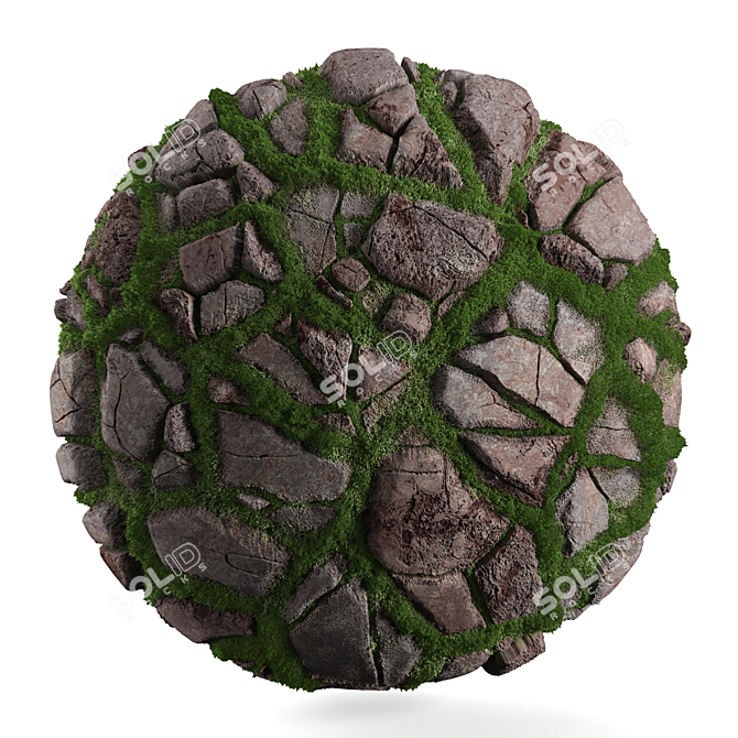 PBR FlagStone - 4K Seamless 3D model image 1