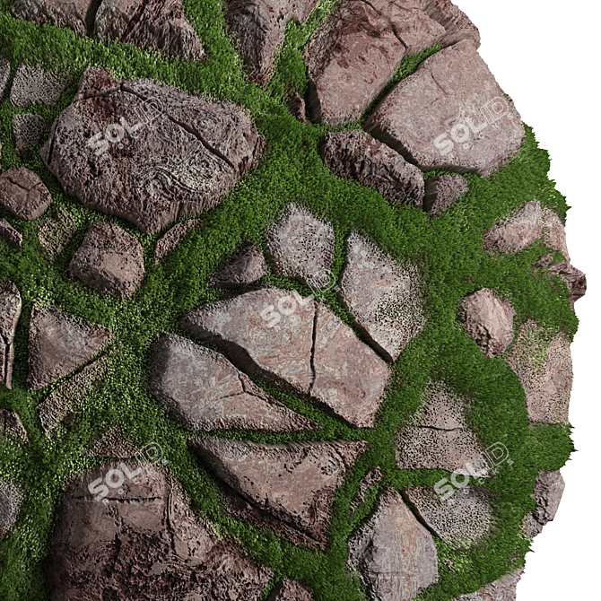 PBR FlagStone - 4K Seamless 3D model image 2