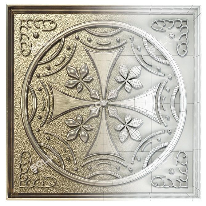 5-Piece Decorative Panel Set 3D model image 4