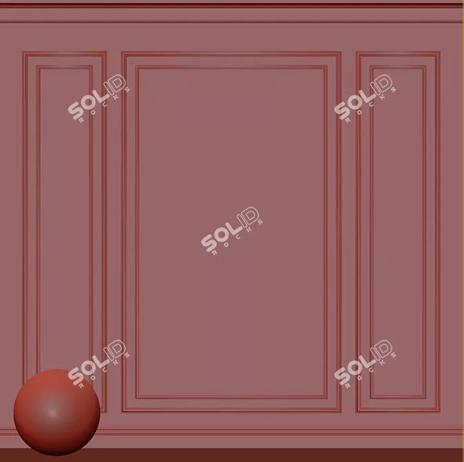 Elegant Plaster with Molding 3D model image 3