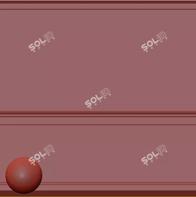 Elegant Plaster with Molding 3D model image 3