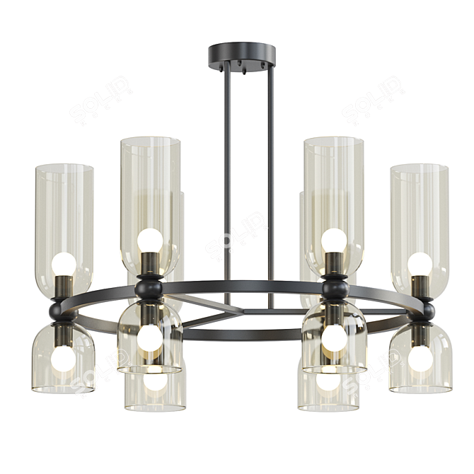 Elite CH 6 Glass Pendant Lamp 3D model image 4