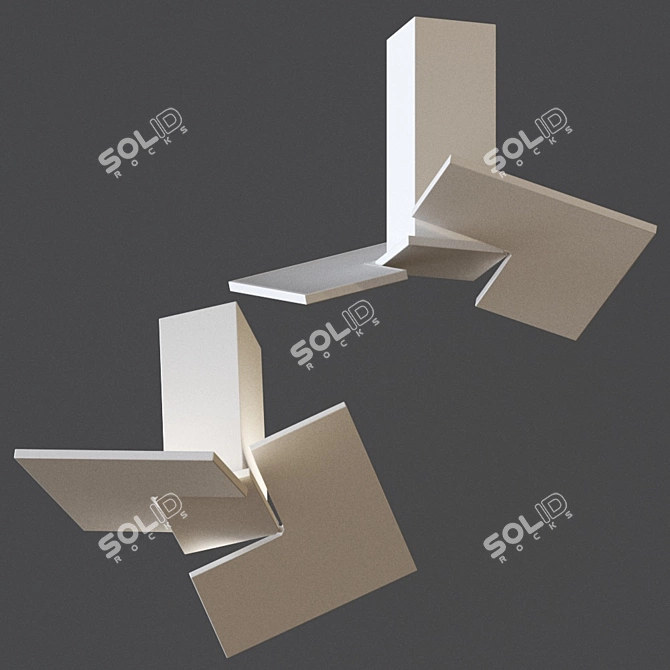 Puzzle Twist PL1 Ceiling Light 3D model image 1