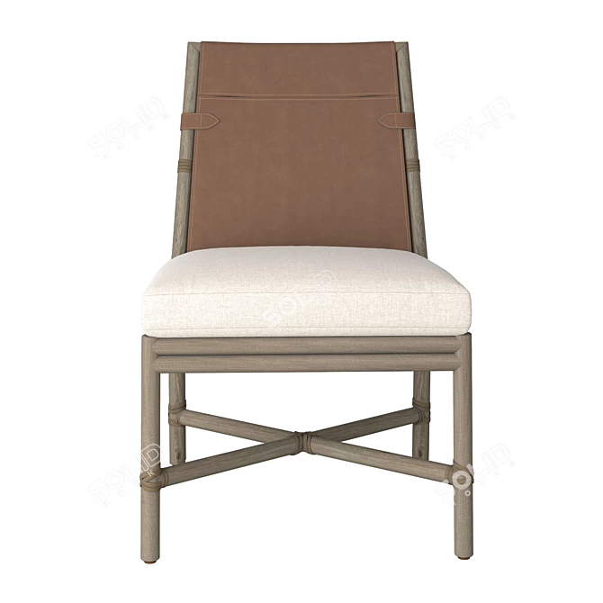 Elegant Bercut Dining Chair 3D model image 2