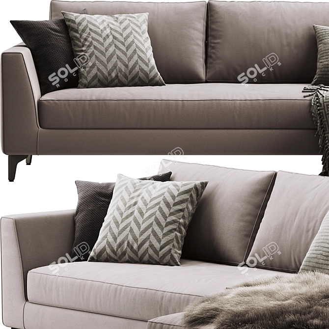 Meridiani Louis Up Sofa - Modern and Elegant Furniture 3D model image 5