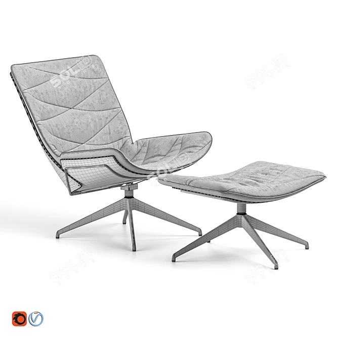 Comfort Nest Chair: Stylish German Design 3D model image 3
