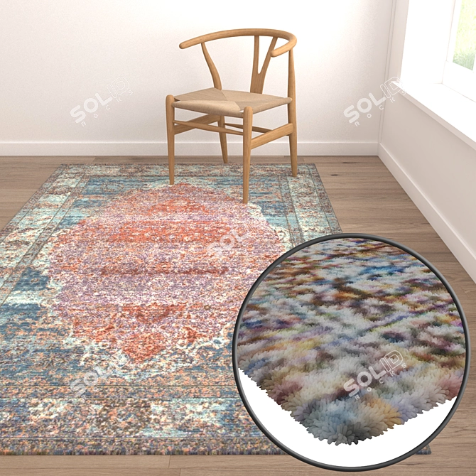 Luxury Carpets Set 1681: High-Quality Textures 3D model image 5