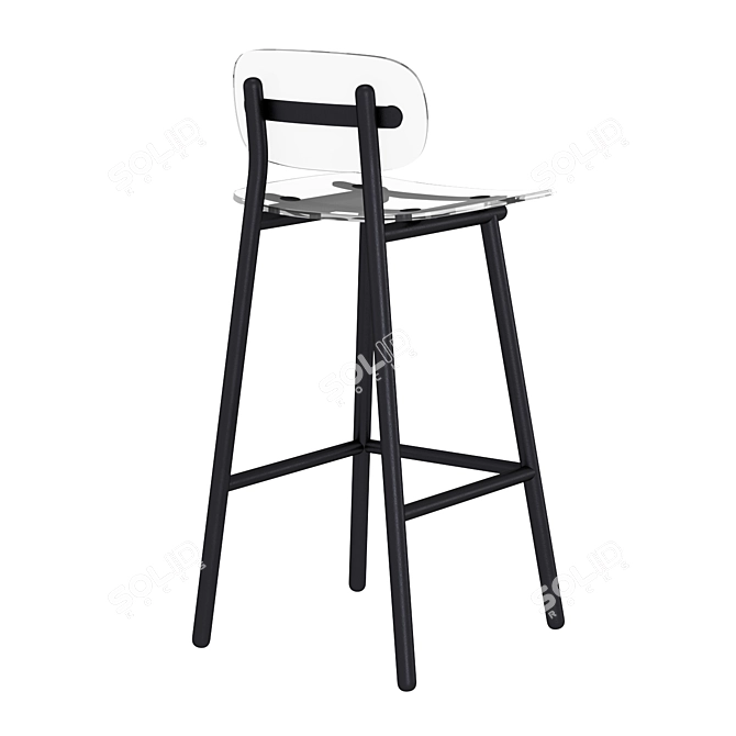 Modern Fenster Bar Chair - Stylish and Durable 3D model image 3