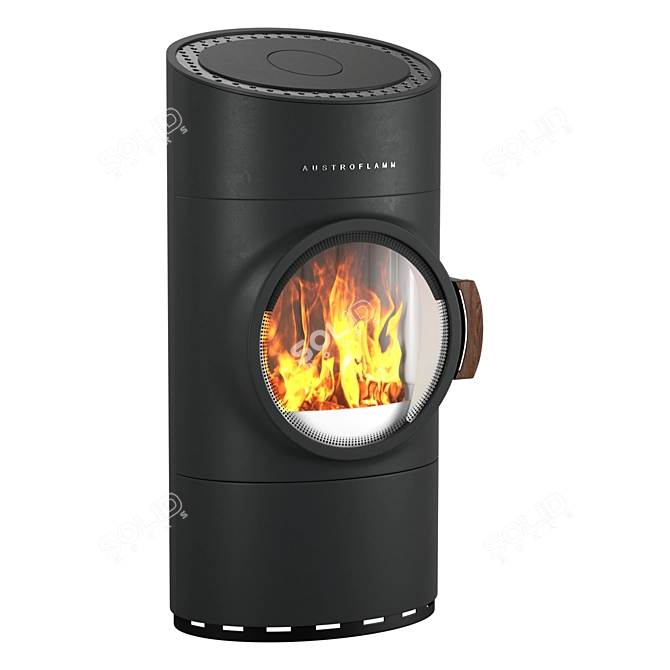 Clou Compact: Stylish Cast Iron Fireplace 3D model image 3