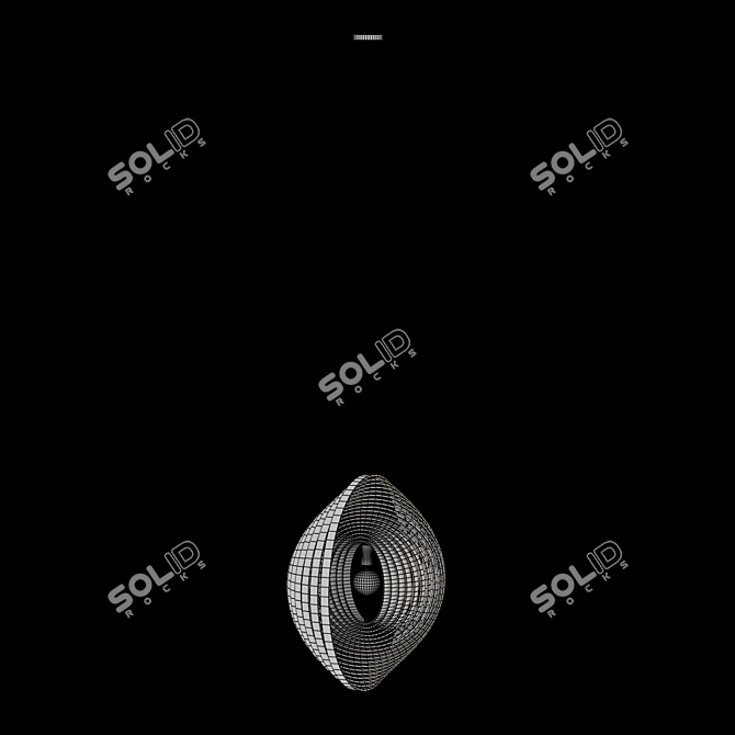 Retractable Wood Rings Pendant 3D model image 1