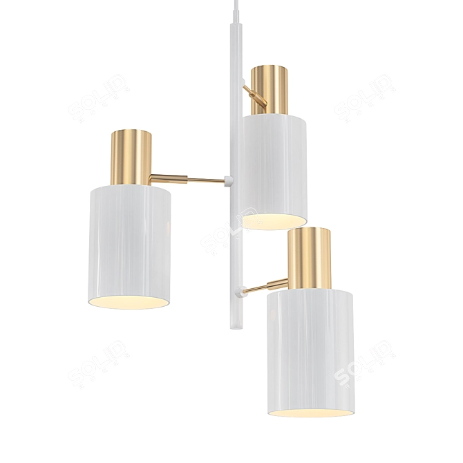 Elegant Flare Pendant Light 3D model image 1