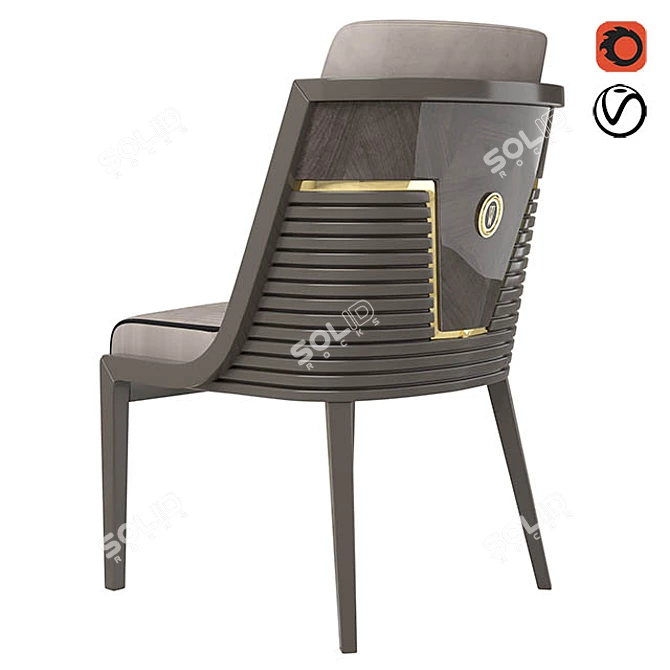 Luxury WoissMobili Artur Chair 3D model image 2