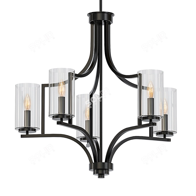 Kichler Vara: Distinctive 5-Light Chandelier 3D model image 1