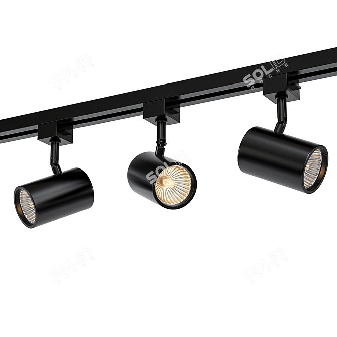 WAC Charge 3-Light LED Track Kit 3D model image 1