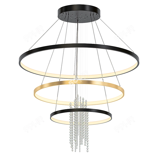 Elegant Odeon Monica Pendant 3D model image 1