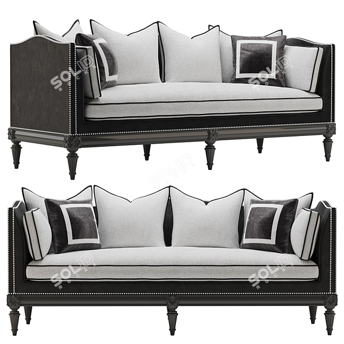 Elegant Belvedere Sofa by Lillian August 3D model image 1
