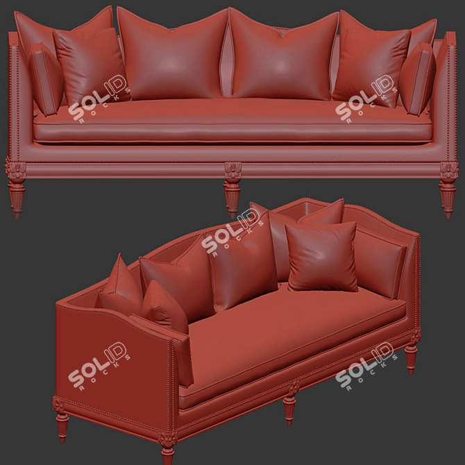 Elegant Belvedere Sofa by Lillian August 3D model image 2