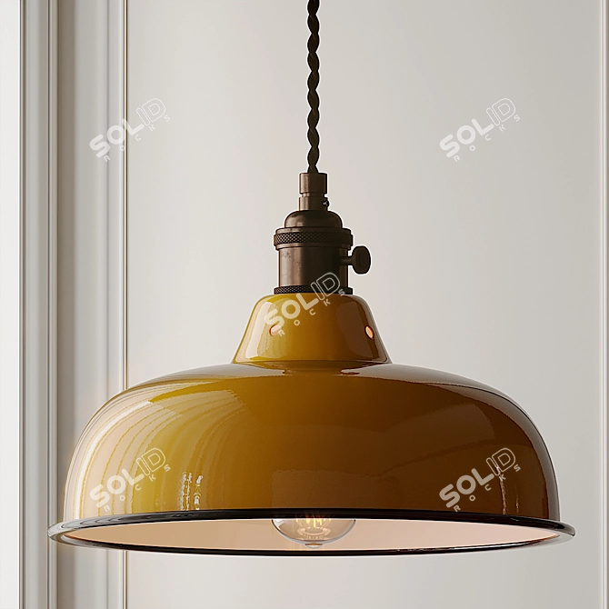 Enamel Pendant Lamp: ABAT JOUR EMAILLE 3D model image 3