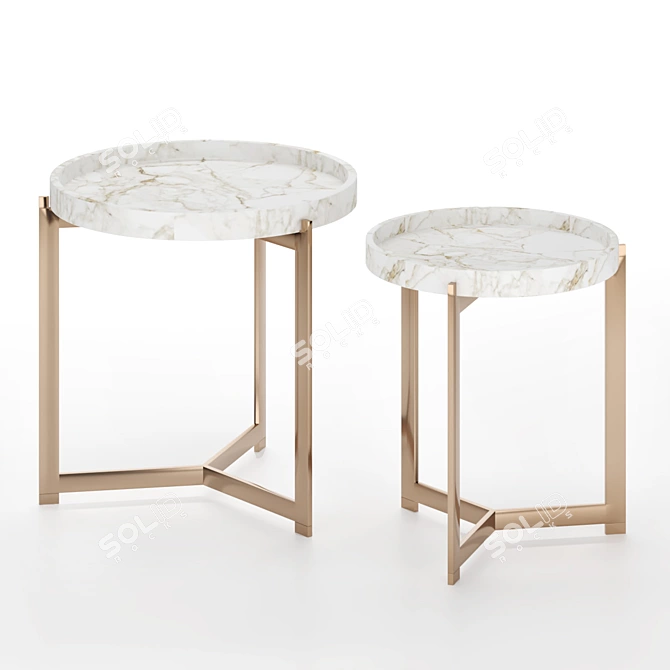 Luxurious Fendi Ripple Table 3D model image 2