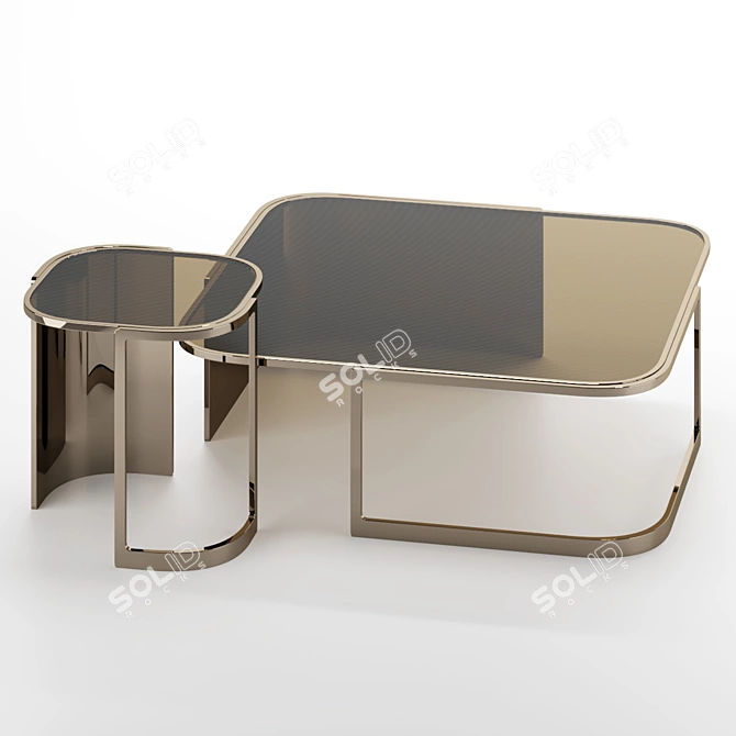 Bent Fendi Casa Coffee Table 3D model image 1