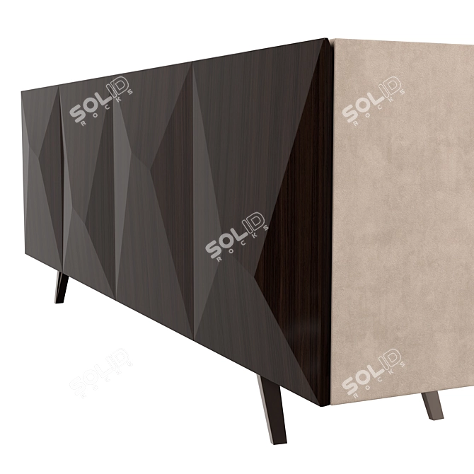 Elegant Eucalyptus Diamond Sideboard 3D model image 3