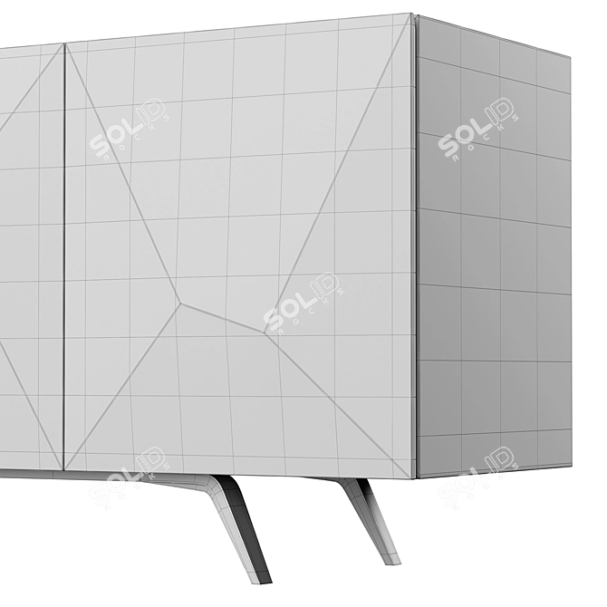 Elegant Eucalyptus Diamond Sideboard 3D model image 5