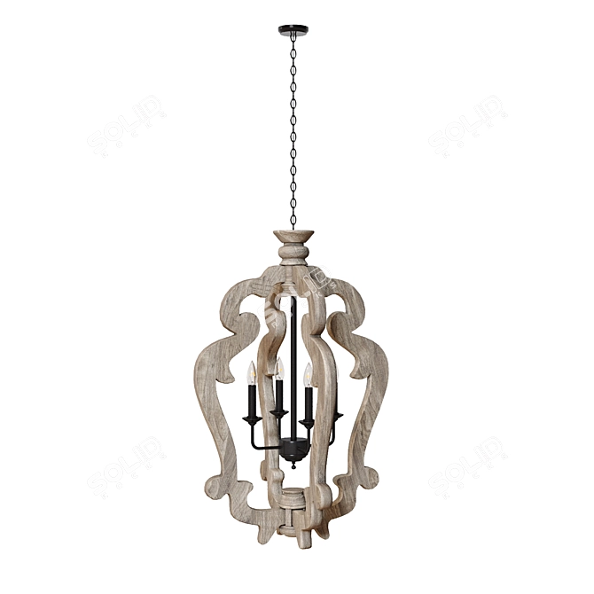 Elegant Jocelin Pendant Light 3D model image 2