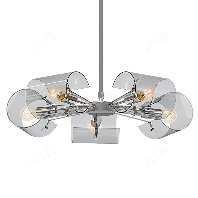 Sleek Freya Pendant Light 3D model image 1