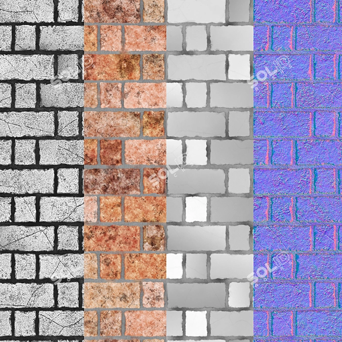 Realistic Roman Brick Texture - 2K Wall Brick 3D model image 4