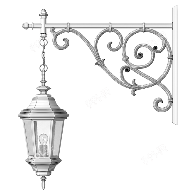 360° Outdoor Wall Light 3D model image 3