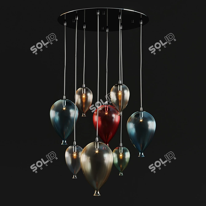 Colorful IDEAL LUX CLOWN Pendant 3D model image 4