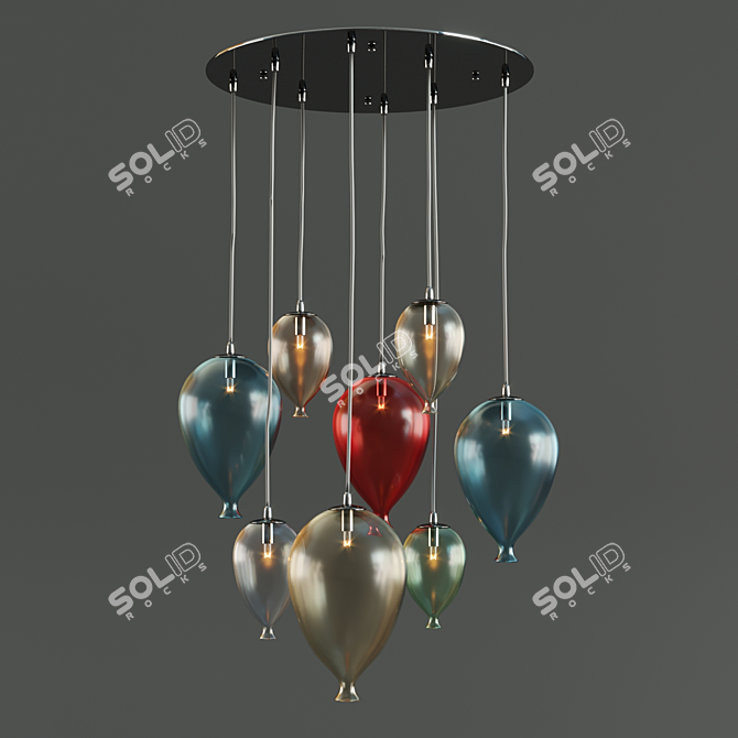 Colorful IDEAL LUX CLOWN Pendant 3D model image 1