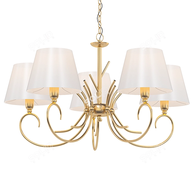 Freya FR2013PL-05G Chandelier 3D model image 1