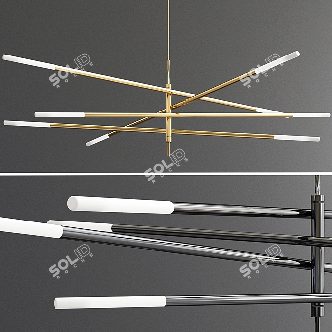 Articulating Chandelier: Rousseau Grande 3D model image 1