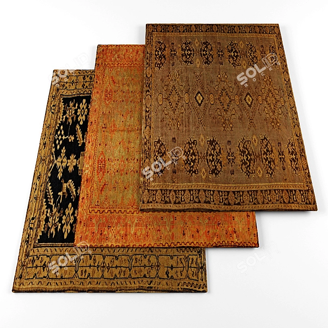 Title: Vintage-inspired Rugs for Any Space 3D model image 1