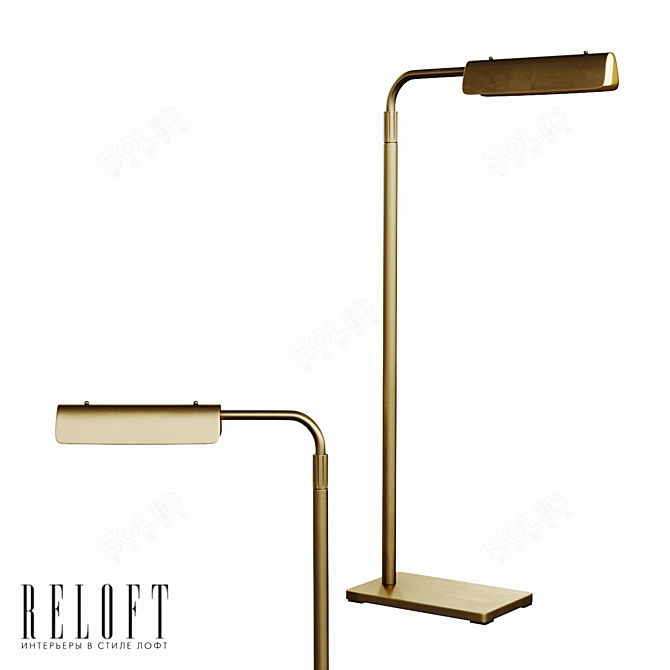 HUSTON Task Floor Lamp: Sleek and Functional 3D model image 1