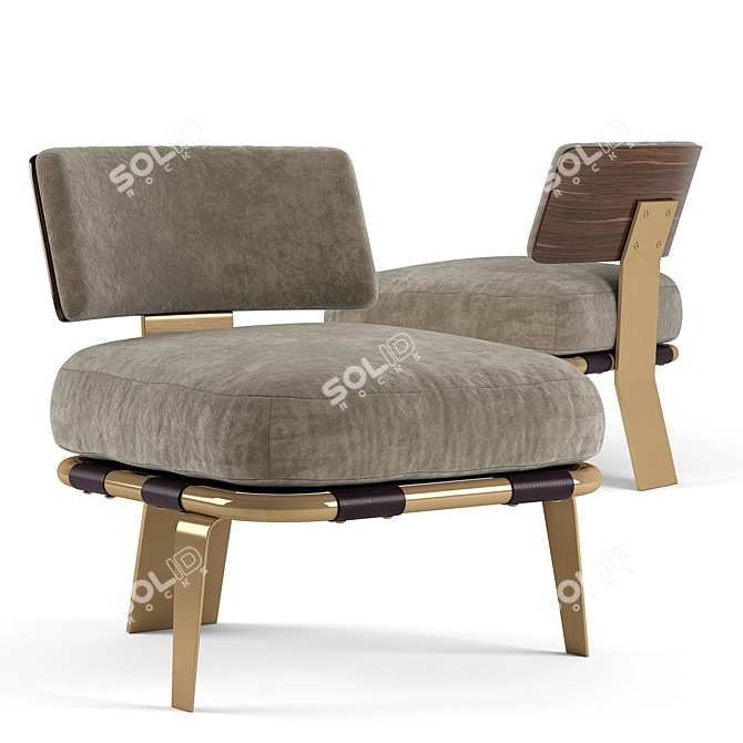 Airflow Caracole Chair: Breathable Comfort with Modern Design 3D model image 1