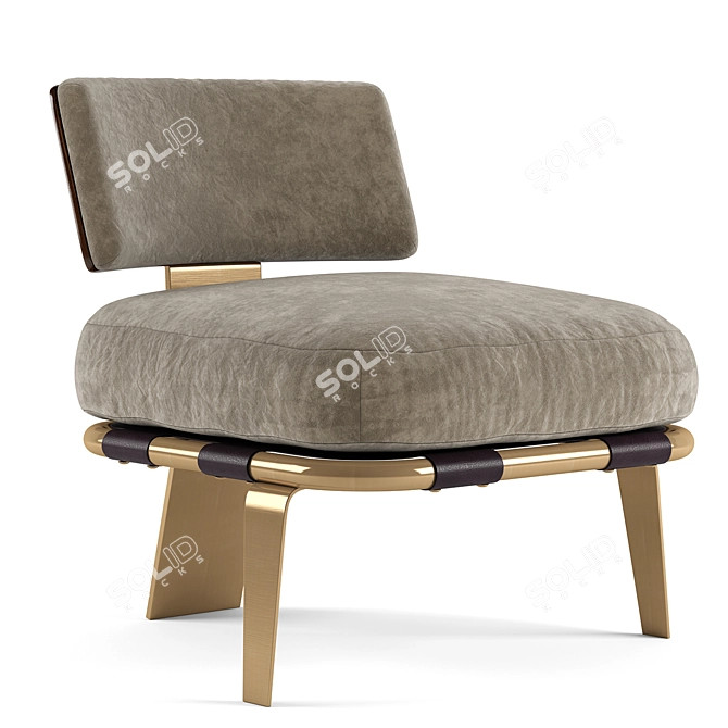 Airflow Caracole Chair: Breathable Comfort with Modern Design 3D model image 2