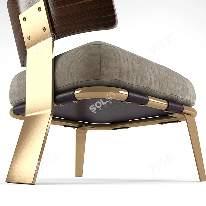 Airflow Caracole Chair: Breathable Comfort with Modern Design 3D model image 4