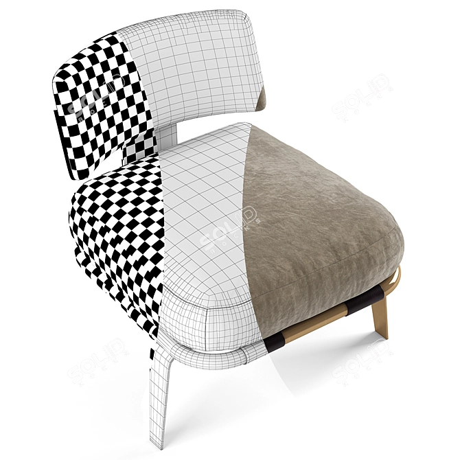 Airflow Caracole Chair: Breathable Comfort with Modern Design 3D model image 5