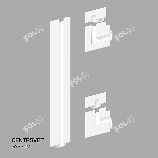 Seamless Gypsum Lighting 3D model image 5