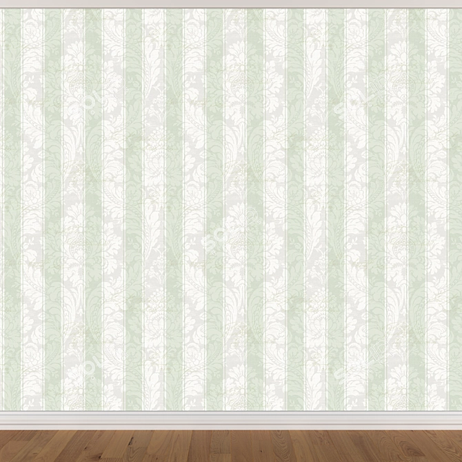 Seamless Wallpaper Set: 3 Colors 3D model image 4