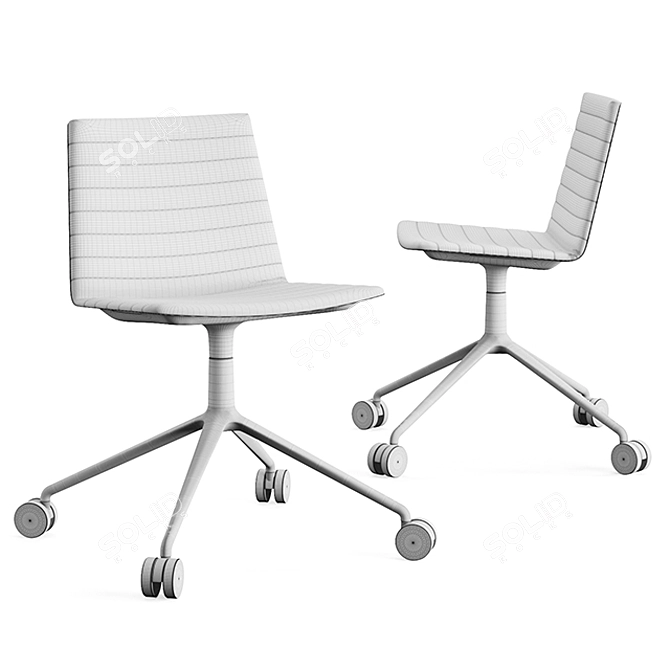 Flex Executive: Low Back Swivel Chair 3D model image 2